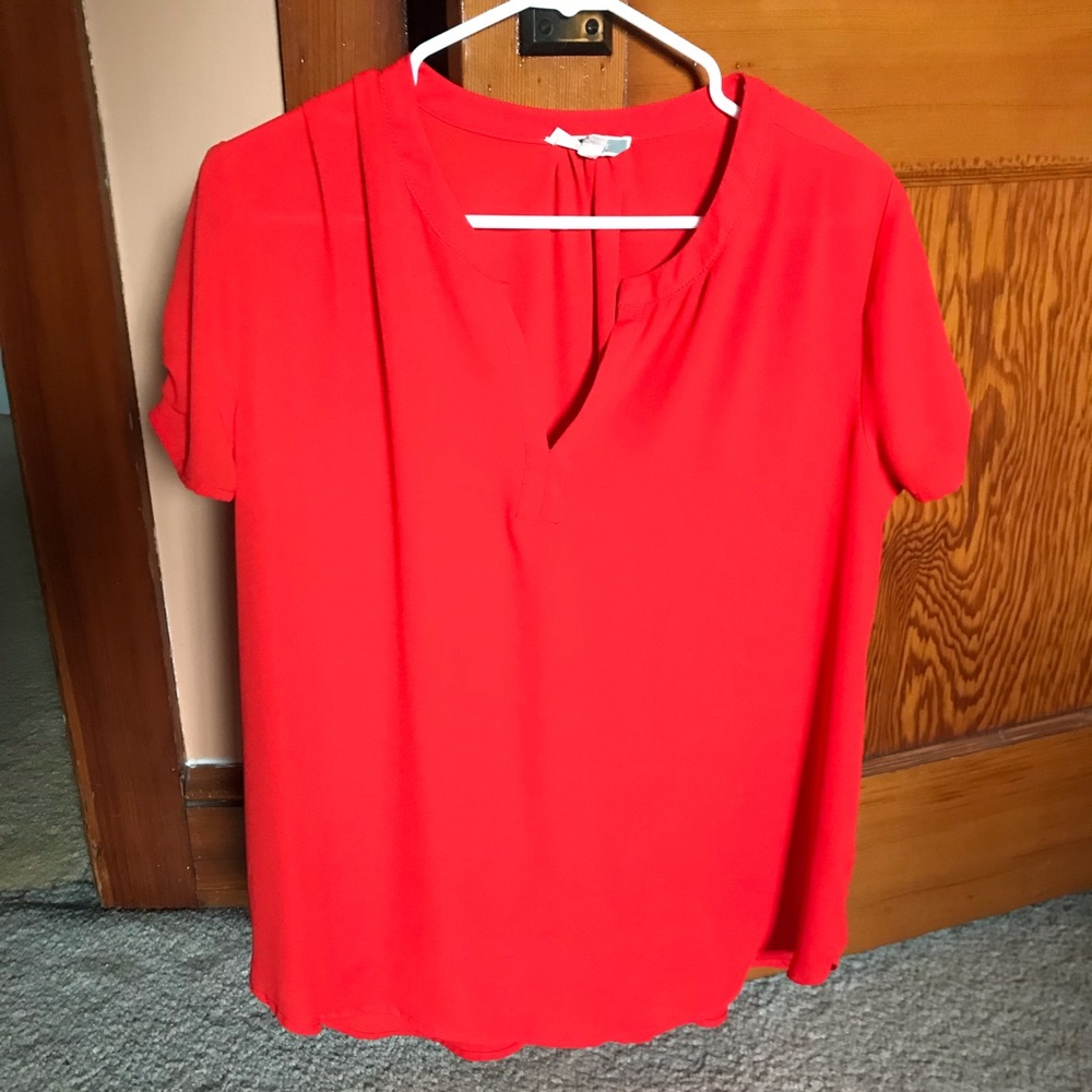 Red Dressy Top/Blouse